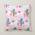 Rosa Desert Llama och Cactus Mönster Kudde<br><div class="desc">Det här söta lama-djurets matade kudde för flickor har en fin lama som är försedd med en trädgård av blommor och pom,  tillsammans med en mönster av ökenkaktus växter. Ljus rosa bakgrund färg kan vara personlig. Fet design färg omfattar fuchsia,  teal grönt,  turkos,  royal blå och gyllene gult.</div>