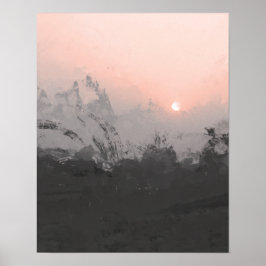Rosa Desert Sunset | Fotografitryck Poster