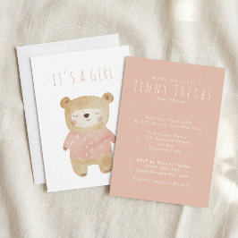 Rosa Det är en söt babystövel för dagligt daggrega Inbjudningar