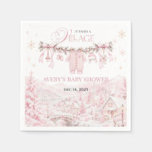 Rosa Det Tar en By Christmas Baby Shower Flicka