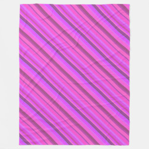 Rosa diagonal rand fleecefilt