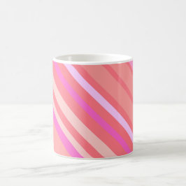 Rosa Diagonal Rand Kaffemugg