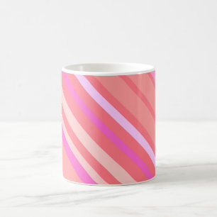 Rosa Diagonal Rand Kaffemugg