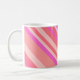 Rosa Diagonal Rand Kaffemugg