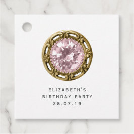 Rosa diamant gåvor etiketter