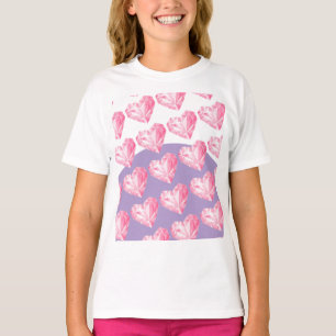 Rosa diamant hjärtmönster - Sött & Stylsamt T Shirt