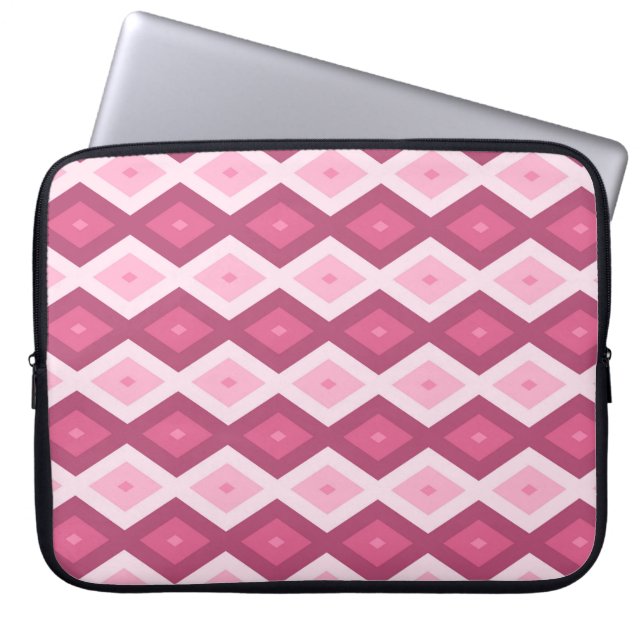 Rosa diamant mönster laptop fodral (Framsidan)