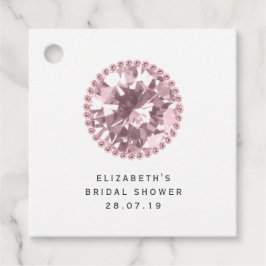 Rosa diamant och spets gåvor etiketter