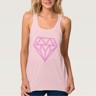 rosa diamanter linne med racerback