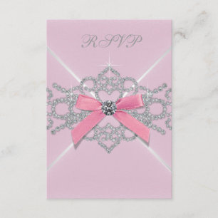 Rosa diamanter Rosa Sweet 16 födelsedagsfest RSVP OSA Kort