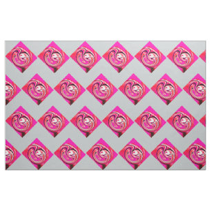 Rosa diamanter tyg