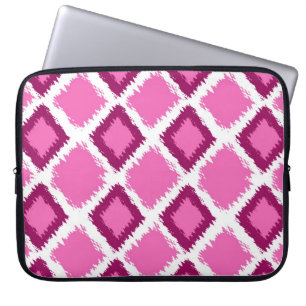 Rosa diamantIkat mönster Laptop Sleeve