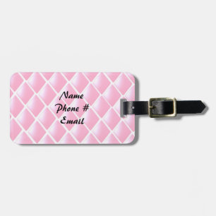 Rosa diamantmönster med quilting bagagebricka