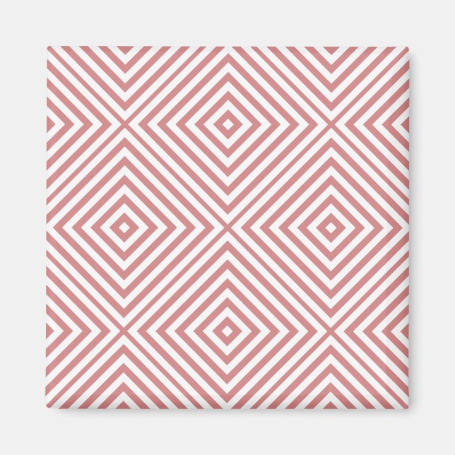 Rosa Diamond Chevron Magnet (Framsidan)