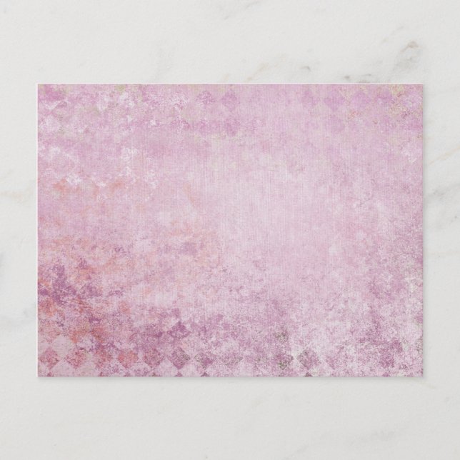 Rosa Diamond Collage Background Vykort (Framsida)