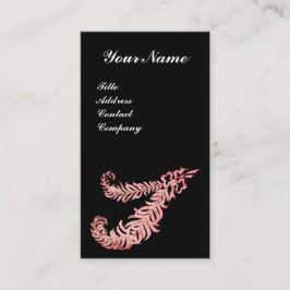 ROSA DIAMOND FEATHERS JEWEL MONOGRAM BLACK VISITKORT