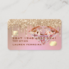 Rosa Diamond Kredit Card Visitkort