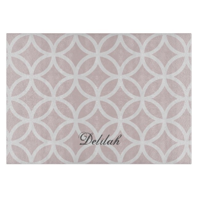 Rosa Diamond Mönster Personlig Styckstyrelsen (Framsidan)