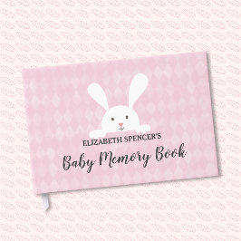 Rosa Diamond White Bunny Rabbit Baby Memory Bok