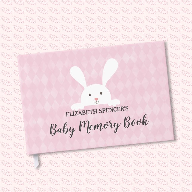 Rosa Diamond White Bunny Rabbit Baby Memory Bok (Skapare uppladdad)