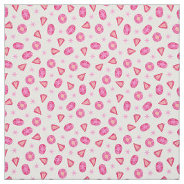 Rosa Diamonds Gemstones och Juels Mönster Tyg