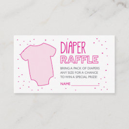Rosa Diaper Raffle Biljett Tilläggskort