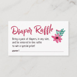 Rosa Diaper Raffle Card Tilläggskort