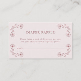 Rosa Diaper Raffle Card Tilläggskort
