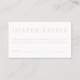 Rosa Diaper Raffle Card Visitkort