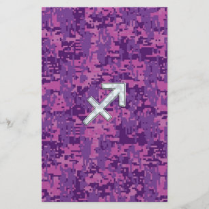 Rosa Digital för SagittariusZodiacsymbol Brevpapper