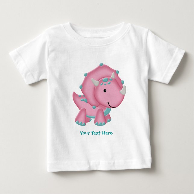 Rosa Dino (anpassade) Tee Shirt (Framsida)
