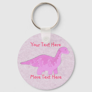 Rosa Dino Keychain Nyckelring