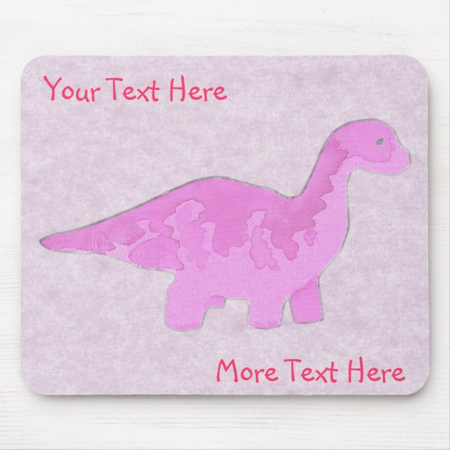 Rosa Dino Mousepad Musmatta (Framsidan)