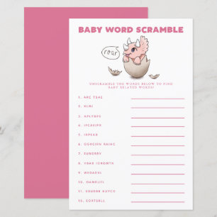 Rosa Dinosaur Baby Ord Scramble Game