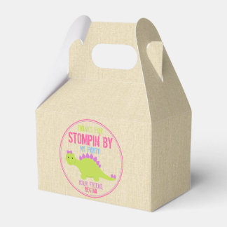 Rosa Dinosaur Favor Boxes-favoriter Presentaskar