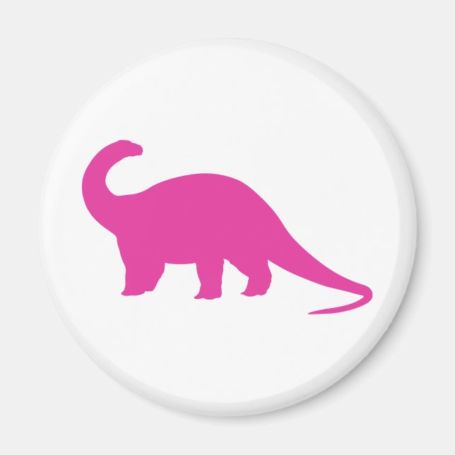 Rosa Dinosaur Magnet (Framsidan)