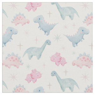 Rosa Dinosaur Mönster Kids Tyg