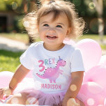 Rosa Dinosaur Tre Rex 3:e födelsedag Party T Shirt<br><div class="desc">Rosa Dinosaur Tre Rex 3:e födelsedagen Party T-Shirt Alla utformningar är © PIXEL PERFECTION PARTY LTD</div>