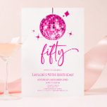 Rosa Disco Boll 50:e Födelsedagsfesten Inbjudningar<br><div class="desc">Det här är Rosa Disco Boll 50:e Födelsedagsfest inbjudan!</div>