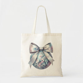 Rosa disco boll båge tygkasse