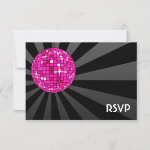 Rosa Disco Boll OSA Kort