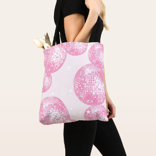 Rosa Disco Bollar and White Stars, Girly Retro Tygkasse