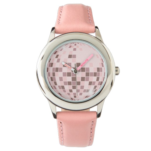 Rosa Disco Boogie Armbandsur (Framsida)