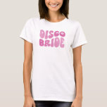 Rosa disco bride, sista disco bachelorette-partiet t shirt<br><div class="desc">Släpp ut din inre diva med vår "Disco Bride"-tupptröja. Den här shock rosa inspireras av retro disco-eran och anger perfektens ton för din sista disco som ett enda dam. Det är en enkel och modern utformning som kombinerar ett disko-boll s tidlösa attraktionskraft med roligt och upphetsning hos en bachelorettfest. Den...</div>