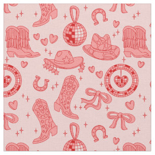 rosa disco cowgirl hatt country rodeo västern retr tyg