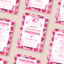 Rosa Disco Cowgirl Helg Internationell inbjudan