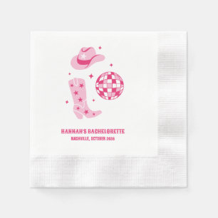Rosa disco-cowgirl möhippa papper servett
