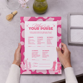 Rosa Disco Cowgirl What's in your Purse Game Cards