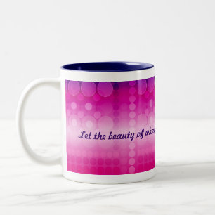 Rosa Disco Dreams Anpassningsbar Quote Mugg