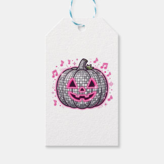 Rosa Disco Pumpa Halloweenfest Tallrik Presentetikett